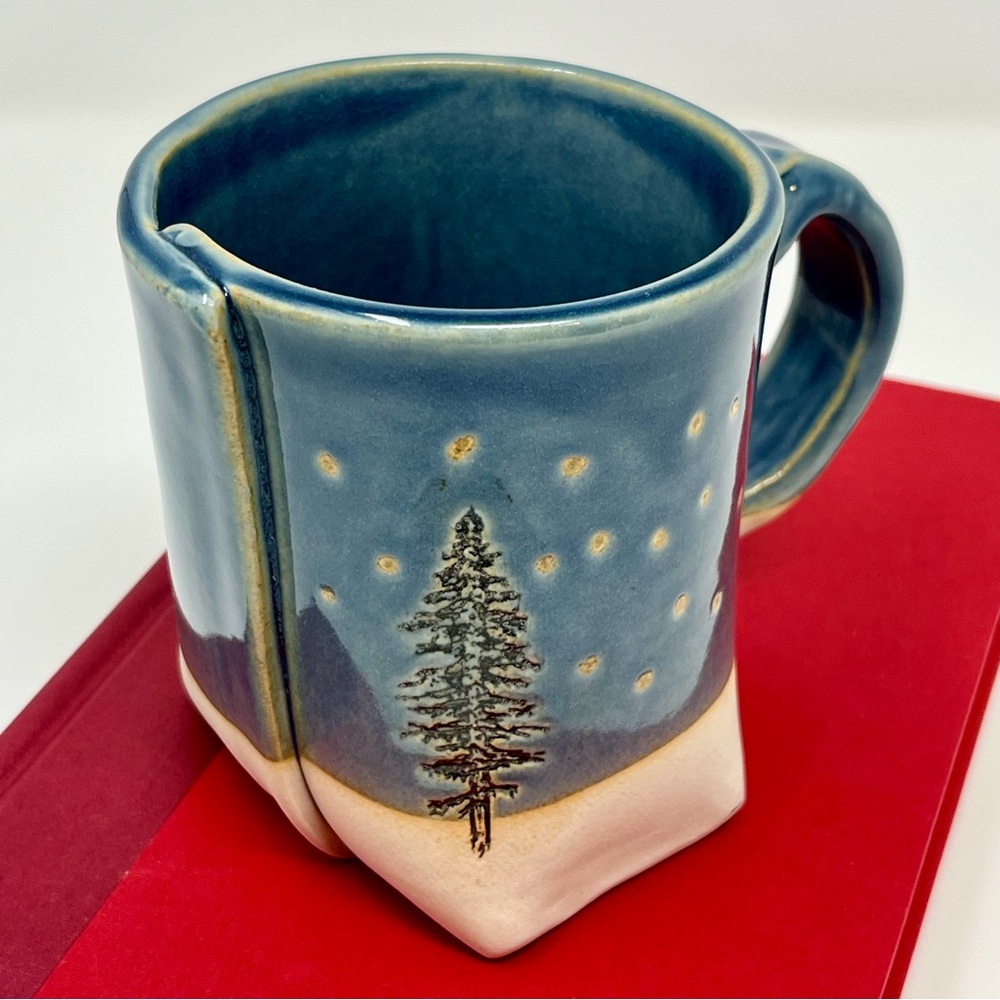 Starry Night Tree Mug ~ Colleen Deiss Designs ~ Art Pottery